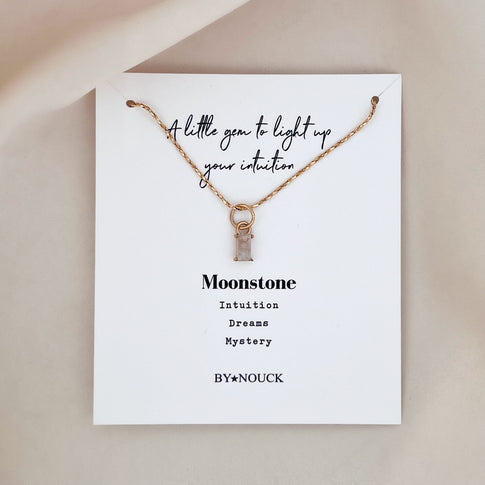 Necklace Moonstone Baguette