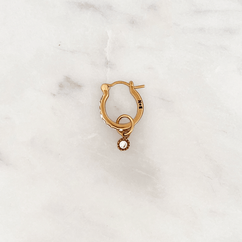 Rhinestones Hoop Shiny Drop - ByNouck Jewelry