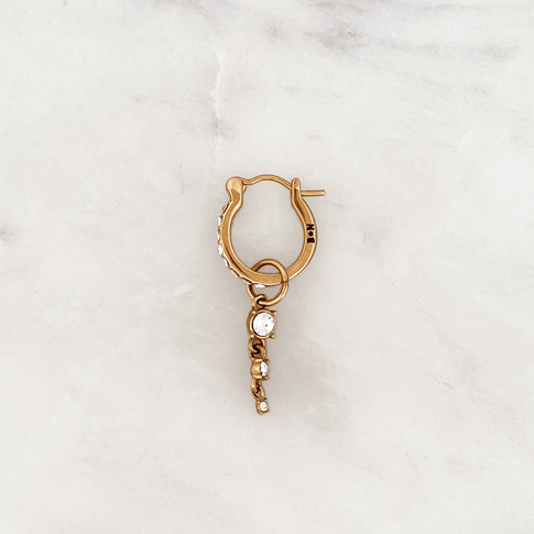 Rhinestones Hoop Triple Shiny Drops - ByNouck Jewelry