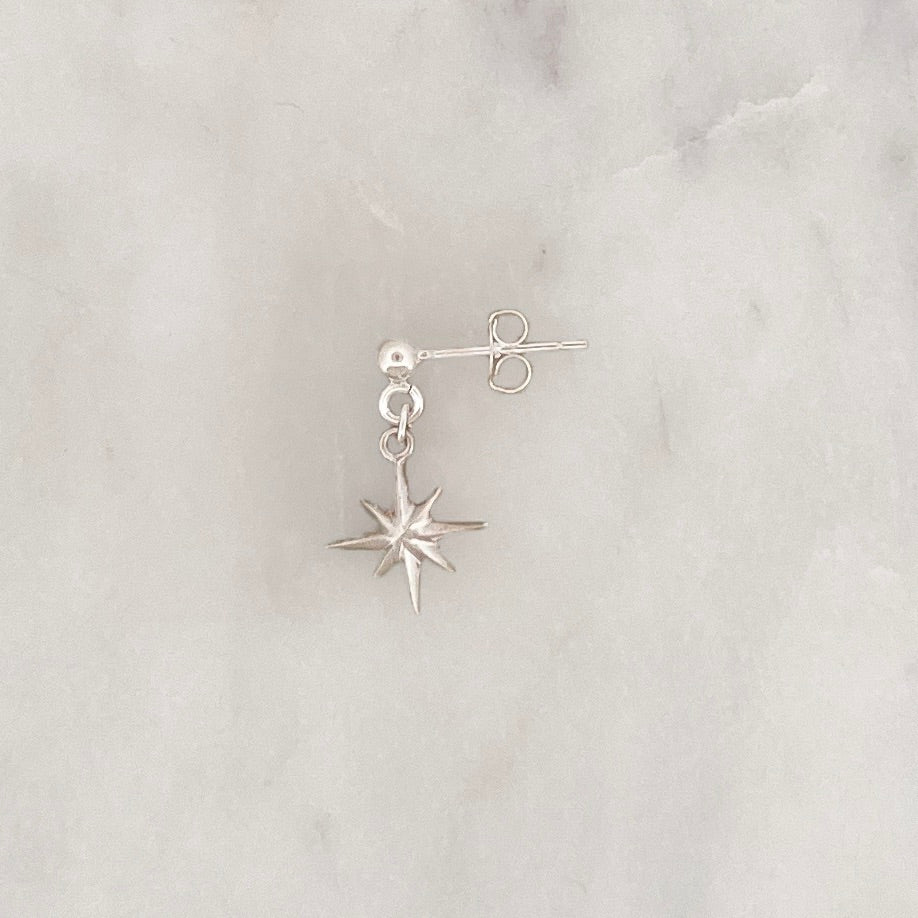 Sample Earpin Northstar Silverplated - ByNouck Jewelry