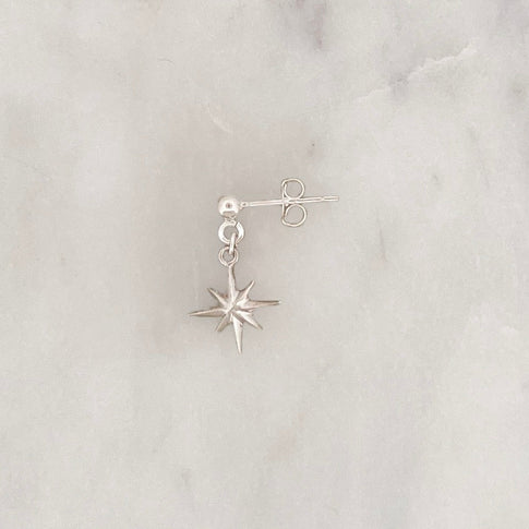 Sample Earpin Northstar Silverplated - ByNouck Jewelry