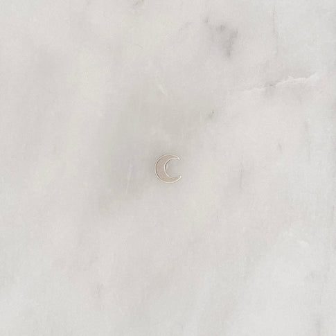 Sample Earstud Moon Silverplated - ByNouck Jewelry