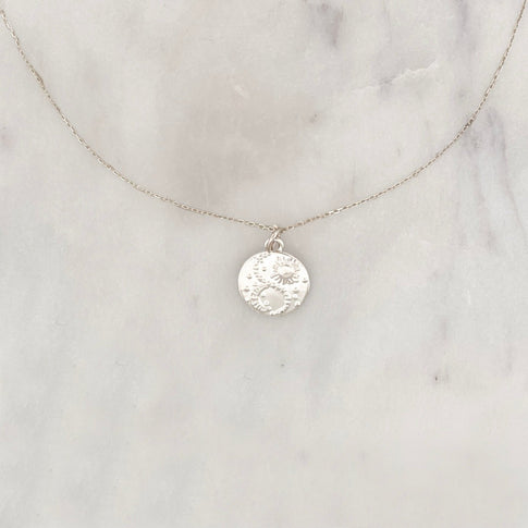 Sample Necklace Mystic Coin Silverplated - ByNouck Jewelry