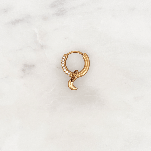 Shiny Hoop Little Moon - ByNouck Jewelry