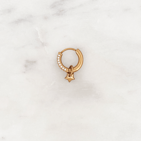 Shiny Hoop Little Star - ByNouck Jewelry