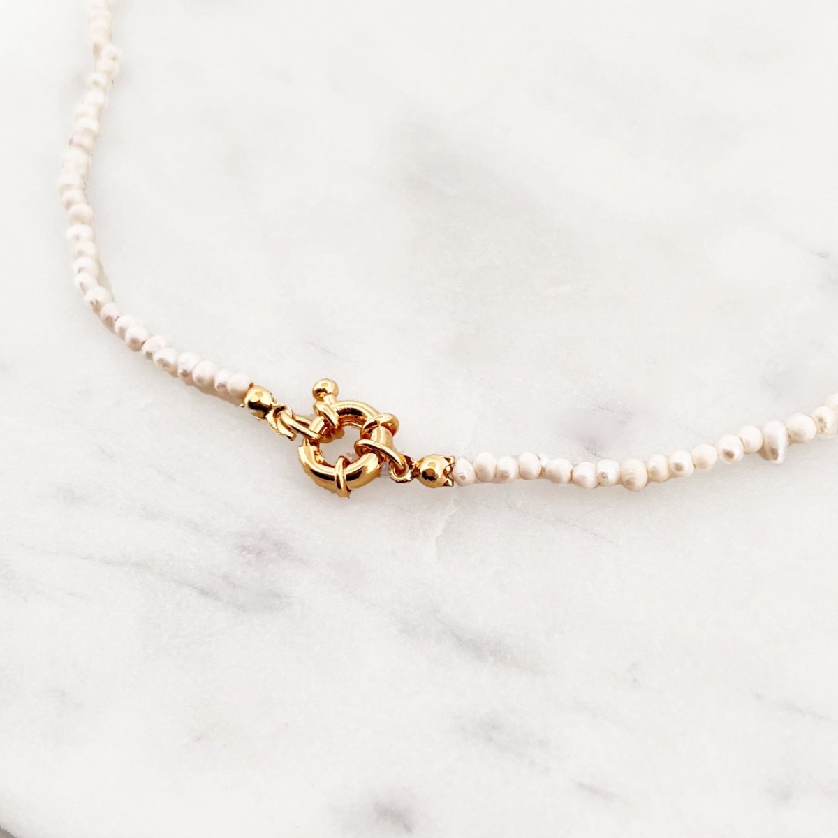 White Pearl Choker - ByNouck Jewelry