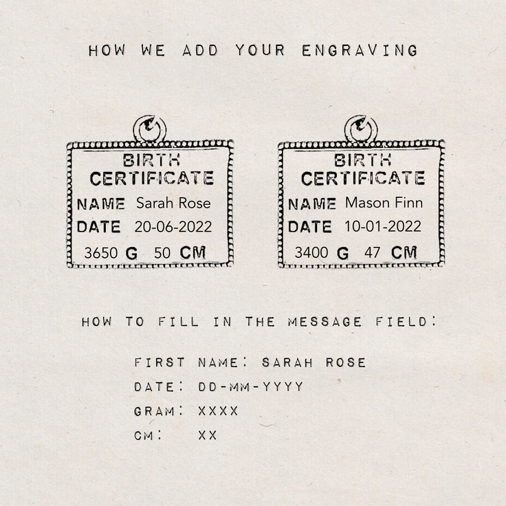 DYO Engrave Birth Certificate