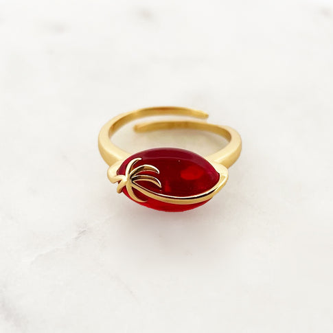 Rote Palme Ring