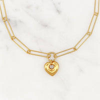 Big Oval Chain Lover Heart | ByNouck - Handmade with ♥︎