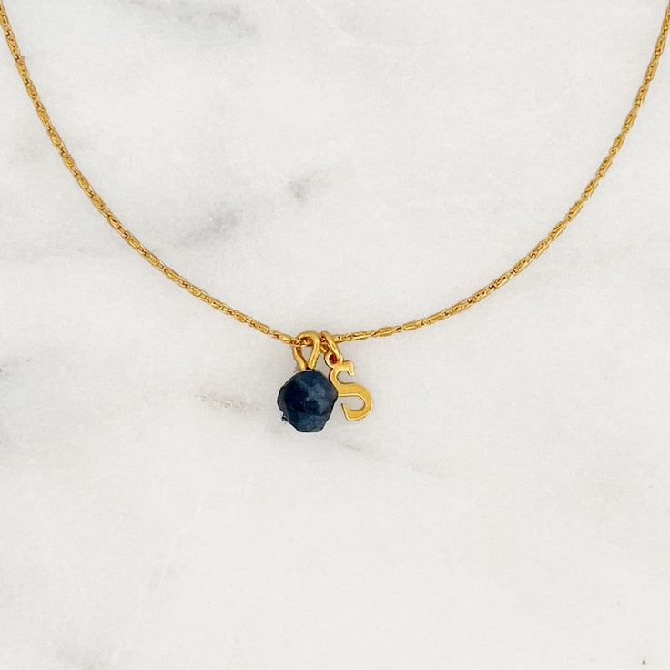 Choker Fine Birthstone Initial | ByNouck - Handmade with ♥︎