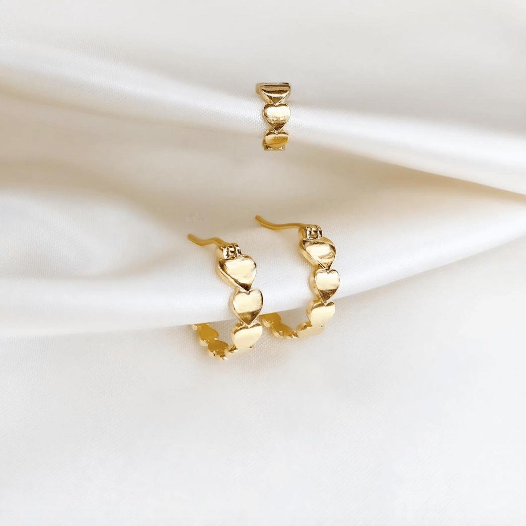 Ear Cuff Hearts - ByNouck Jewelry