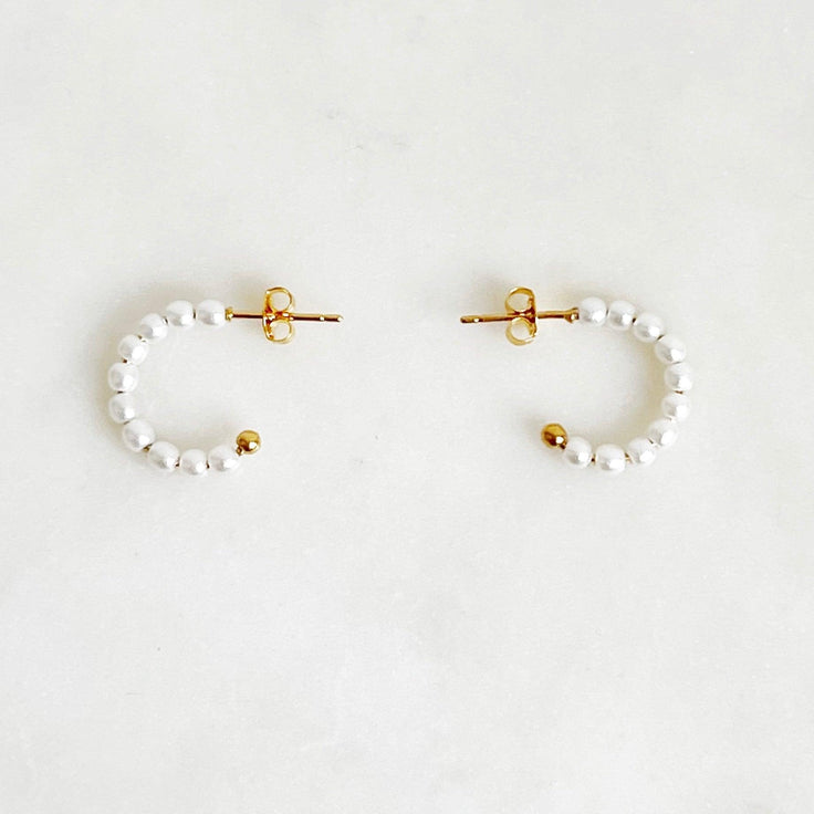 Earparty Pearl Hoops | ByNouck - Handmade with ♥︎