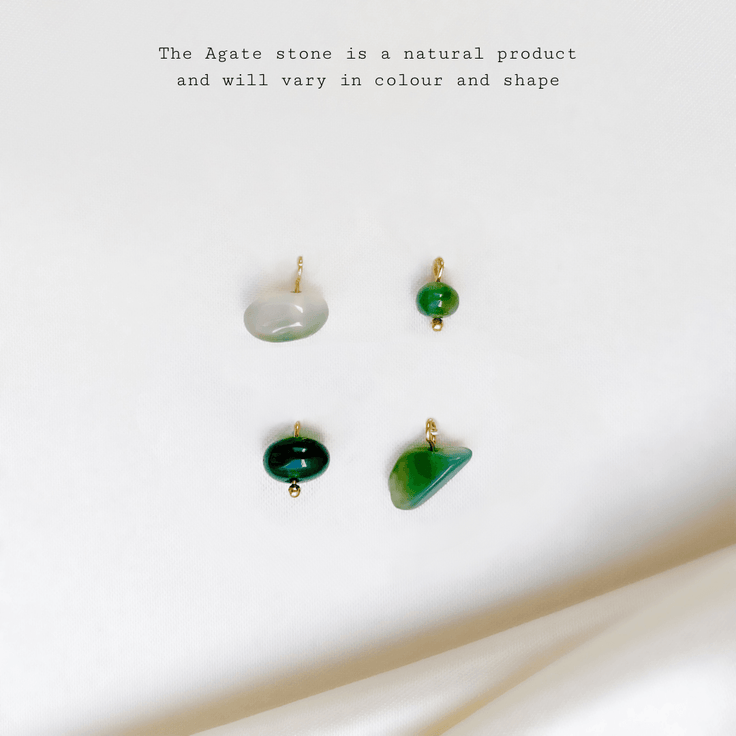 Earring Green Stone | ByNouck - Handmade with ♥︎