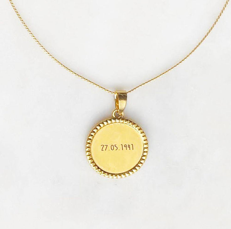 Engrave Necklace Classic Coin | ByNouck - Handmade with ♥︎